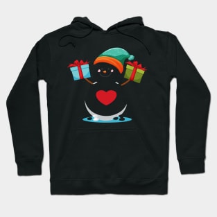 Christmas snowman holding gifts Hoodie